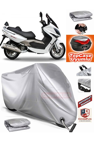 MotoEN Gray Lock Compatible Kymco Xciting 250I Tarpaulin Topcase Rear Bag Com...