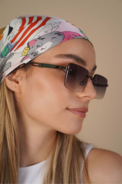 Stil Noktası Solra Haki Degrade Güneş Gözlüğü