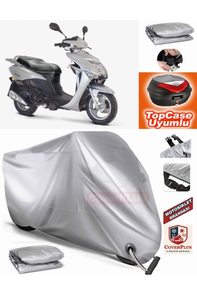 AutoZEL Kanuni Trex 150 حقيبة خلفية متوافقة مع القماش المشمع للمحرك (الوصلة، ...