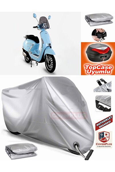 MotoEN Gray Lock Compatible Skjet Bellina 125 Tarpaulin Topcase Back Bag Comp...