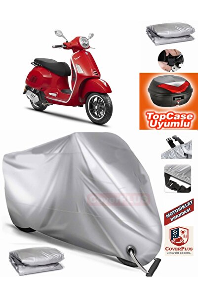 MotoEN Gray Lock Compatible Vespa Gts 150 Abs Tarpaulin Topcase Rear Bag Comp...