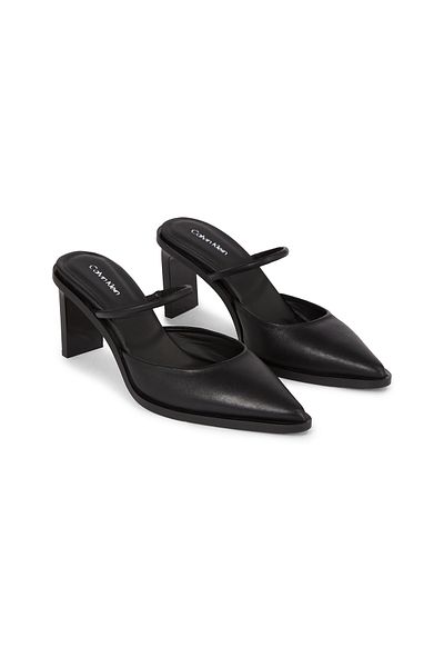 Calvin Klein Women Black Pointed Toe Heel Mules