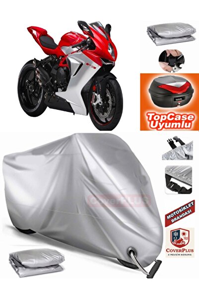 MotoEN قفل رمادي متوافق مع MV Agusta F3 675 قماش القنب Topcase الخلفي حقيبة م...