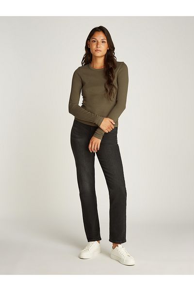 Calvin Klein Women Gray Rib Top