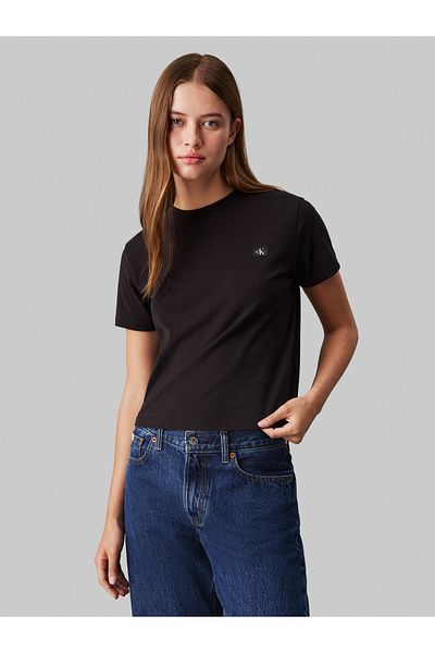 Calvin Klein Women Black Short Sleeve T-Shirt