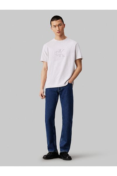 Calvin Klein Calvin Klein Men Gray Chenille Monologo T-Shirt