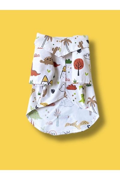 Luli Pet Dinosaur Patterned Dog Shirt