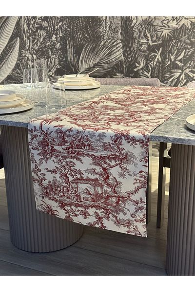 Skhome Rustic Country Woman Decorative Printed Runner 1 Piece 40X140Cm (Skr-09)