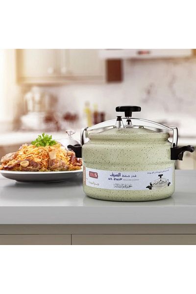 ALSAIF Saif Beige Granite Pressure Cooker 11L