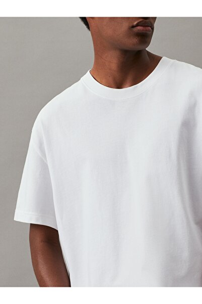 Calvin Klein Men White Short Sleeve T-Shirt