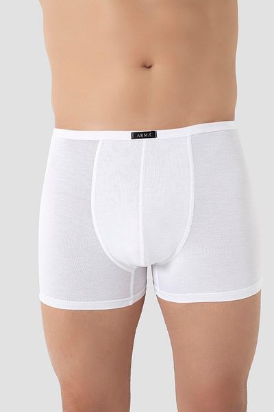 Arma Yıldız Ανδρική λεπτή μέση ελαστική Bamboo Boxer White Πακέτο 5