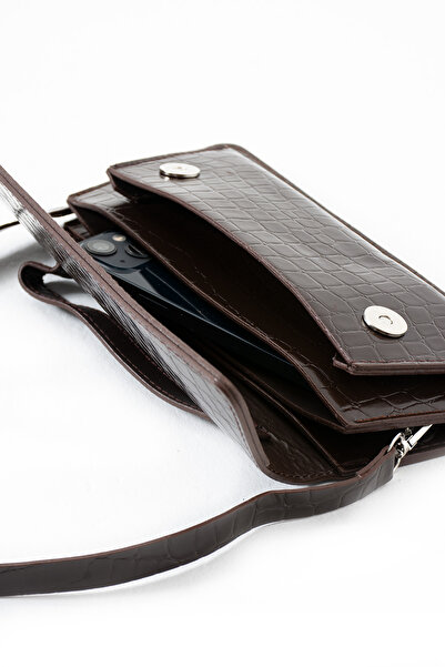 KOÇAK ÇANTA Γυναικεία τσάντα χειρός και ώμου με ρυθμιζόμενο λουράκι Crocodile New Season