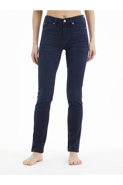 Calvin Klein Women Denim Dark High Rise Slim Fit Jeans