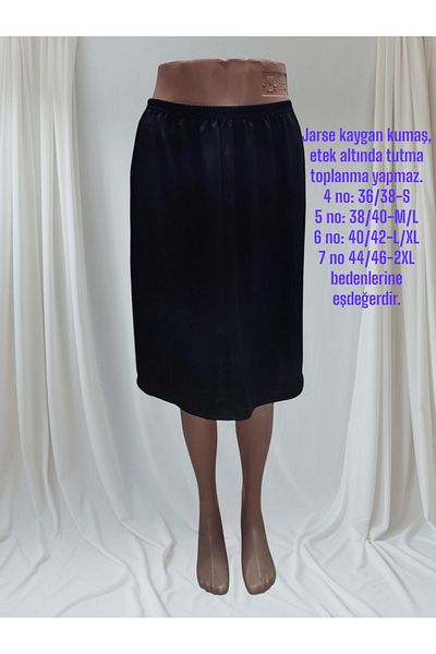 Reyhanlar Women's Jersey Non-Slip Skirt Non-Slip Fabric, Below the Knee Inner Skirt Lining, Underskirt Petticoat