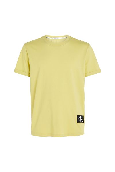 Calvin Klein Calvin Klein Men Yellow Badge Turn Up Sleeve T-Shirt
