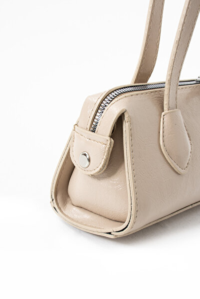 KOÇAK ÇANTA Γυναικεία τσάντα χειρός και ώμου με φερμουάρ με δύο λαβές ορθογώνια μπαγκέτα