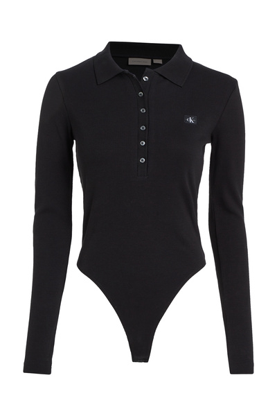 Calvin Klein Calvin Klein Women Black Rib Polo Top Body