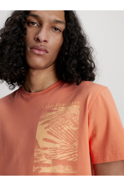 Calvin Klein Men Yellow Short Sleeve T-Shirt