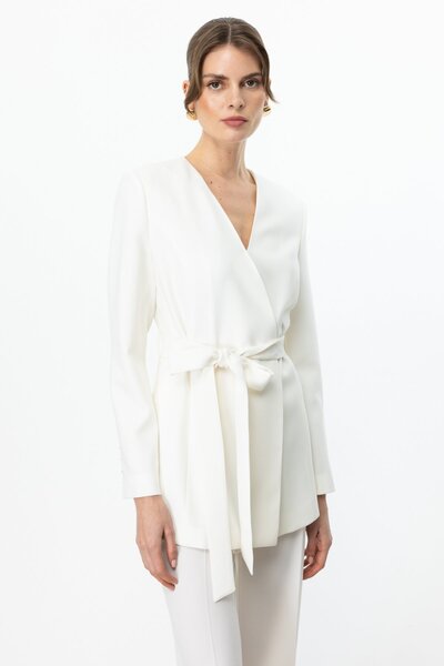 Ekol Belted Double Button Jacket