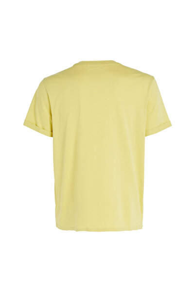 Calvin Klein Calvin Klein Men Yellow Badge Turn Up Sleeve T-Shirt