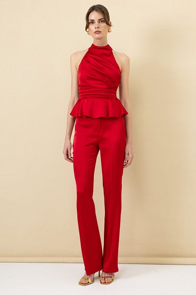 Ekol Wide Leg Satin Trousers