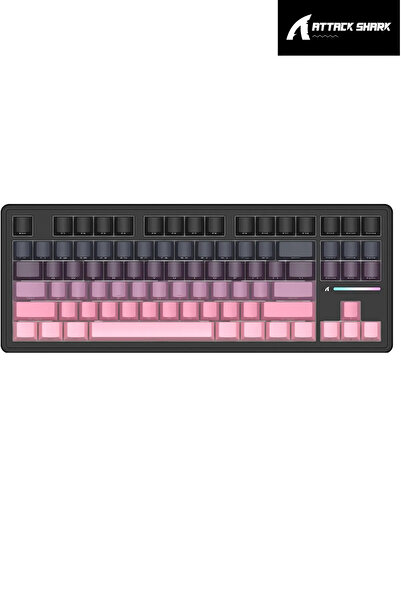 DarkRage Attack Shark M87 PROV2 HotSwap Jade Switch Mekanik RGB TripleMode Pr...