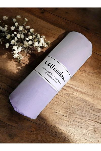 CollessiaHome 100% Cotton Satin Fitted Single Fitted Sheet Set Sheet Set - Lilac
