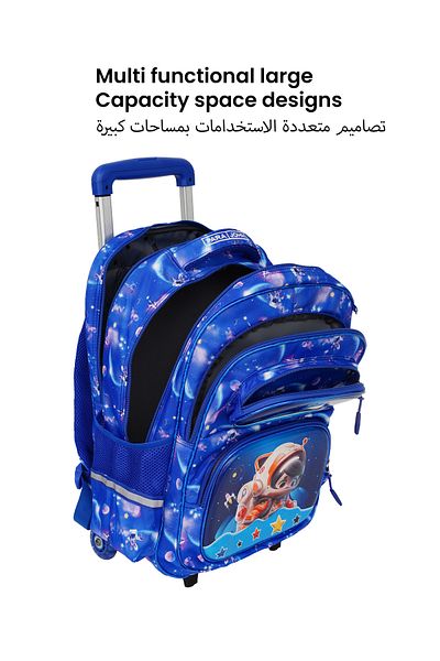 PARAJOHN حقيبة مدرسية بشخصيات من KiddoKit - أزرق
