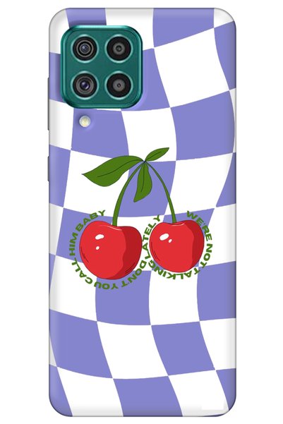 WANNA PROTECT Silicone Phone Case for Samsung A22 Lilac Inside Velvet Checker...