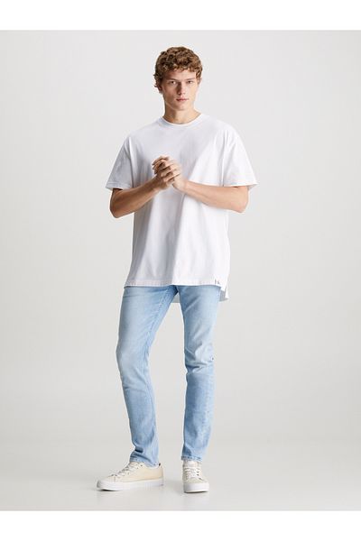 Calvin Klein Men Light Blue Tencel Slim Fit Jeans