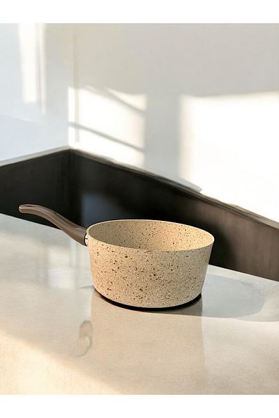 COZA LİFE Cream Colored Granite Milk Bowl - Sauce Bowl - 16 cm 800 ml