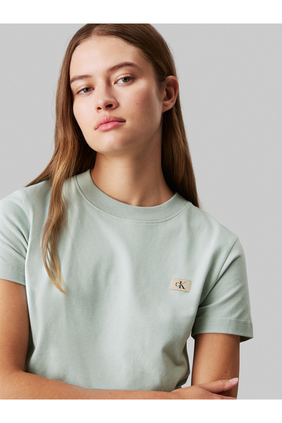 Calvin Klein Women Green Short Sleeve T-Shirt
