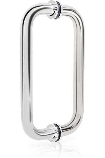 Generic CKB 8" Shower Door Handle, Pull Handle for Frameless Glass Doors, Chrome Finish, 304 Stainless Steel