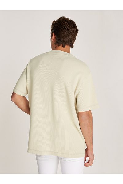 Calvin Klein Men Beige Short Sleeve T-Shirt