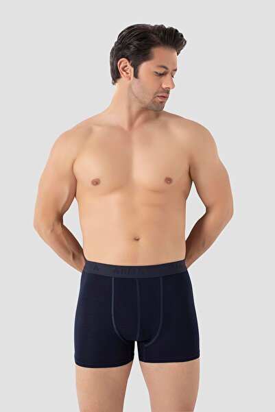 Arma Yıldız Ανδρικό Navy Blue Large Size Boxer Cotton Lycra Πακέτο 10