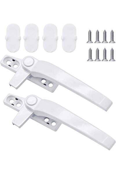 Generic ICEBLUEOR Universal Right/Left Hand Window Handle Replacement - 2 PCS White Double Glazing Aluminum