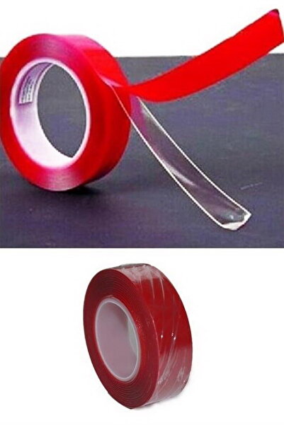 Genel Markalar 2 Metre Güçlü Yapışkanlı Çift Taraflı Slikon Pratik Şeffaf Bant