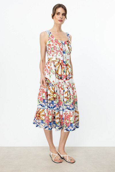 Ekol Square Neck Strap Dress
