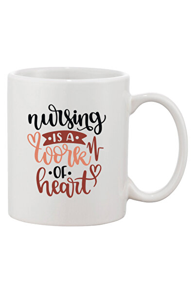 OEM Cană albă personalizată „Asistența medicală este o muncă a inimii”, INOVA...
