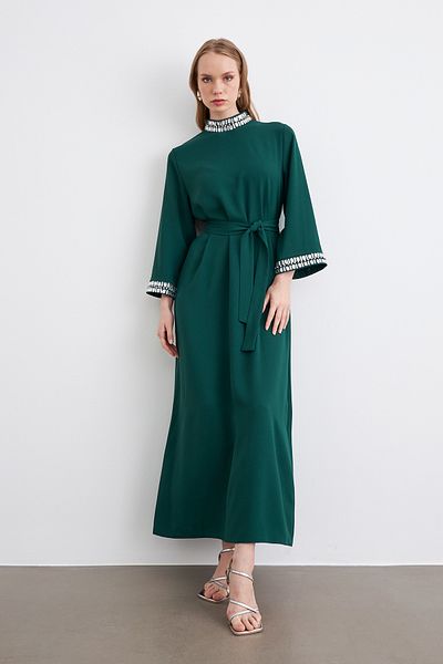 VAVİNOR Beryl Stone Dress - Emerald