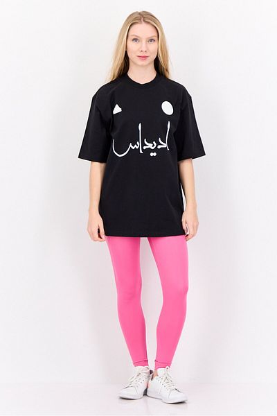 adidas Women Oversized Fit Short Sleeve Outdoor T-Shirt, Black