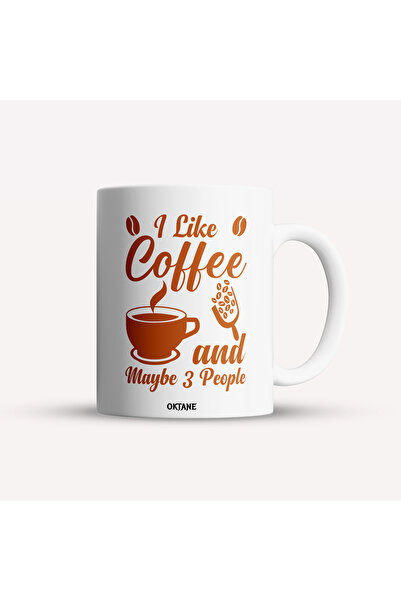 OEM Cana albă personalizată Îmi place cafeaua și poate 3 persoane, INOVATIX®....