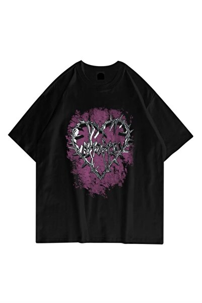 Jose Clothing Tricou imprimat cu mânecă scurtă cu croială supradimensionată