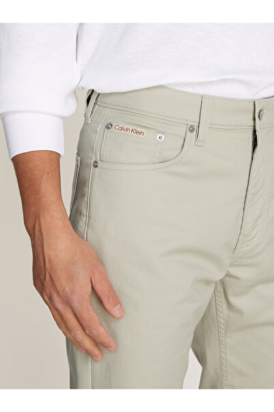 Calvin Klein Calvin Klein Men Beige 5 Pocket Straight Cotton Pants
