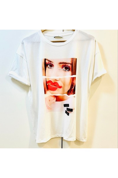 Jose Clothing Tricou imprimat cu mânecă scurtă cu croială supradimensionată