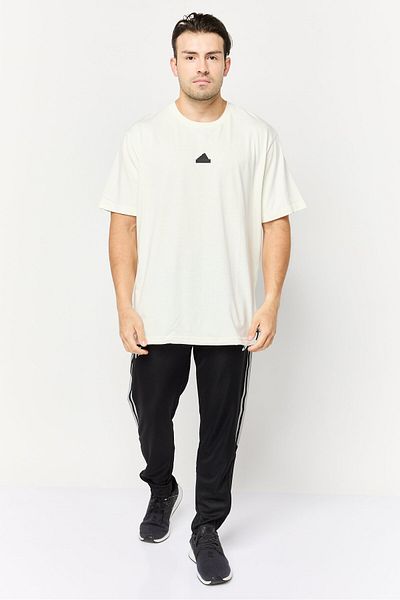 adidas Men Sportswear Fit Short Sleeves Outdoor T-Shirt, Off White