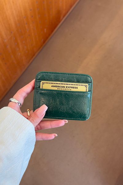 klovi Dark green card holder