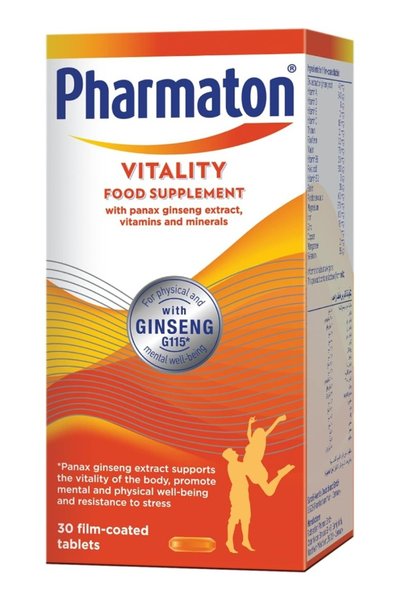Pharmaton Vitality Multivitamins & Minerals Supplement Tablets with Ginseng, ...