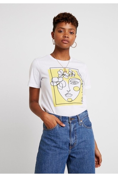 Bengi Clothing تي شيرت مطبوع بأكمام قصيرة وقصة كبيرة الحجم