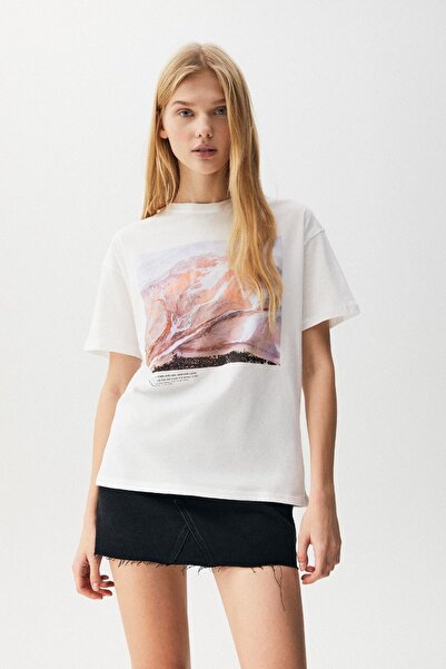 Bengi Clothing Oversize Cut Short Sleeve Printed T-Shirt